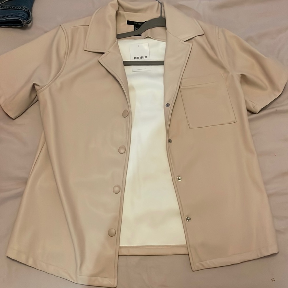 Leather blazer